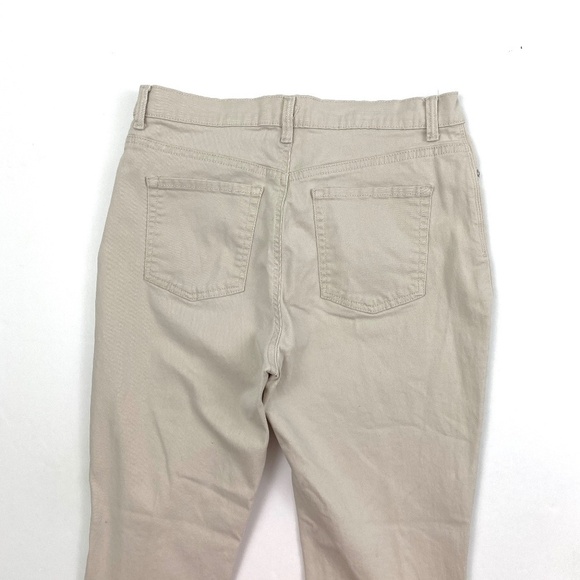 Gloria Vanderbilt Amanda Ankle Snap Hem Crop Women's size 8 Beige Denim jeans - Picture 2 of 4